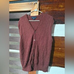Woman’s Burgundy Cardigan Vest